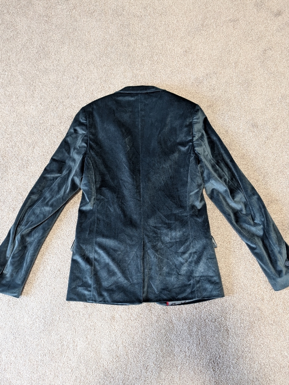 Appaman Boys Velvet Blazer Blue Size 16 Formal Jacket Wedding Holiday Suit Coat - Picture 6 of 6